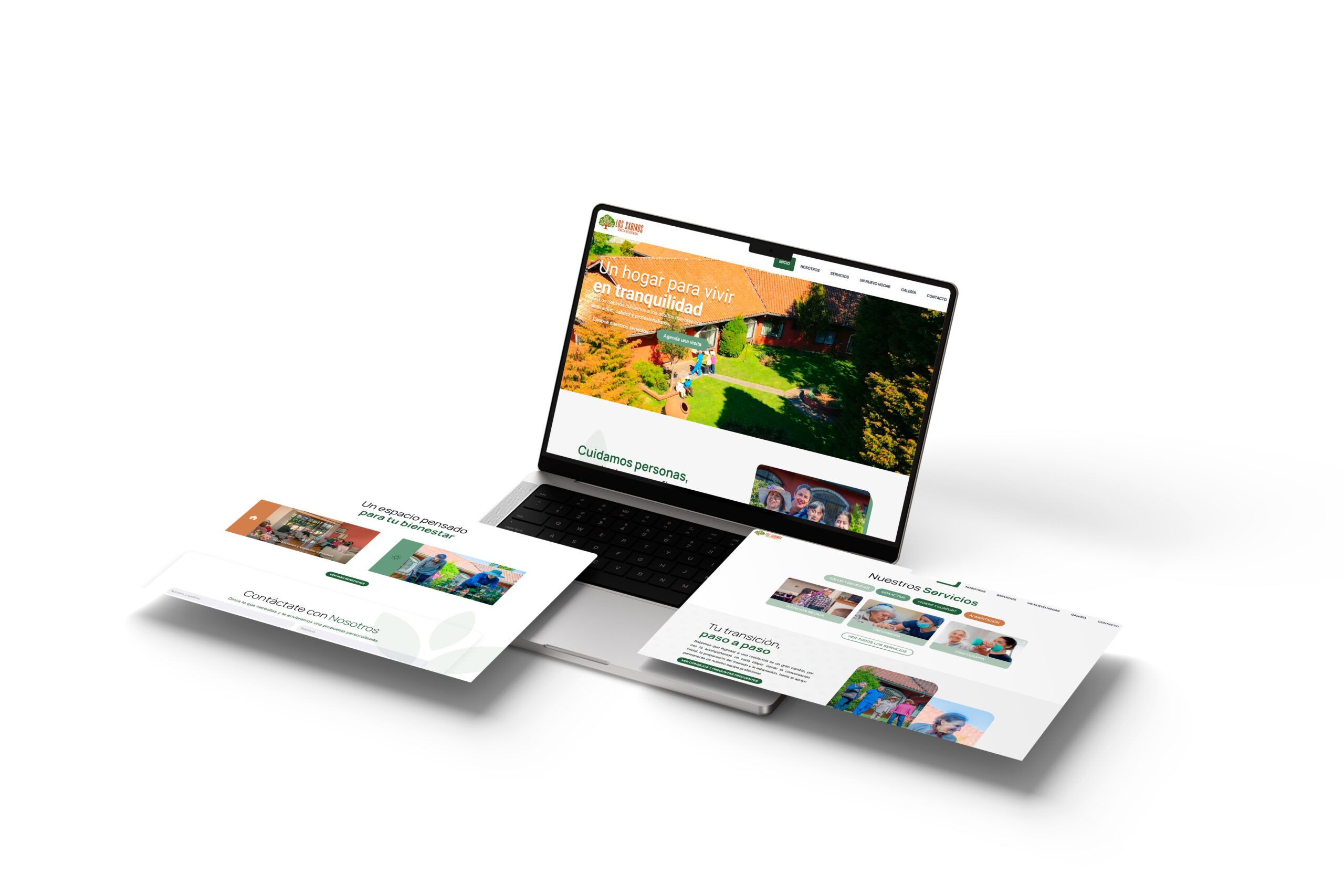 Mockup branding Los Sabinos en web